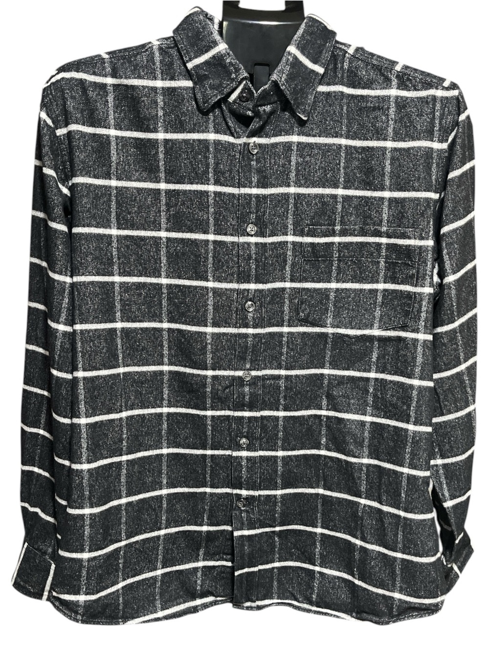 Reiss Crocket Overshirt Charcoal-grey Flannel Button Up Shirt